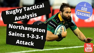 Cobus Reinach Rugby Try Analysis Northampton Saints 1331 Attack vs Gloucester GDD Coaching [upl. by Stevenson]