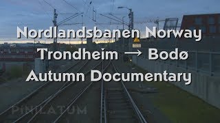 Cab Ride and Train Drivers View on the Nordland Railway Line in Norway  Autumn Documentary [upl. by Nahgeam]