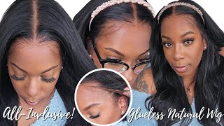 All INCLUSIVE Everyday Natural Wig Glueless Install Flawless Hairline Glasses Approved Hairvivi [upl. by Shatzer]