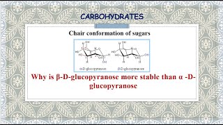 Why is βDglucopyranose more stable than αform [upl. by Sergei663]