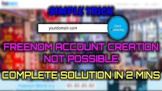 Freenom Account Registration  SOLVED  2 Min Solution  Very Simple [upl. by Mauro]