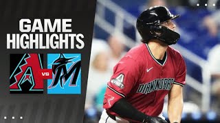 Dbacks vs Marlins Game Highlights 81924  MLB Highlights [upl. by Mackenie]