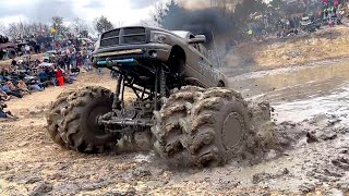 Mega Trucks Attempt Impossible Mud Pit [upl. by Golliner]