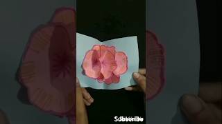 Popup flower card 🌸🎀diy giftideas gift craft handmade card flower popup shorts trending💗✨ [upl. by Ynabe]