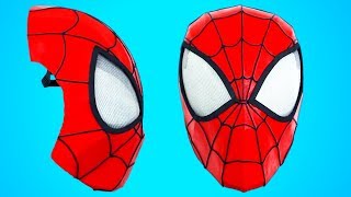 SPIDERMAN MASK  SPIDERMAN FACESHELL  How To  Creative Minds [upl. by Adnalahs]