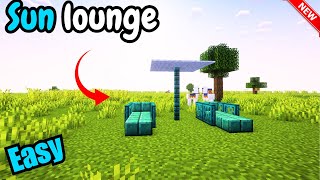 Minecraft sun lounge Tutorial  Minecraft Beach Chair Tutorial [upl. by Coady]