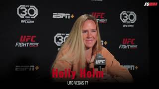 Holly Holm responds to Ronda Rousey return rumors [upl. by Ymar]