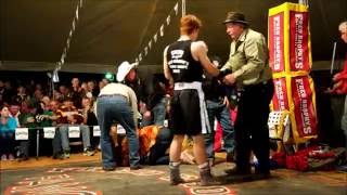 Matt Grant  2nd round tko  Outback Fight Club  Birdsville 2015 [upl. by Hukill249]