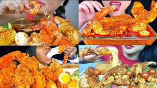 Seafood boil asmr Mukbang Compilation 🦞🍤 satisfying bites [upl. by Olenolin]