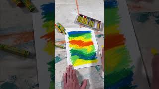 DIY scratch art with Crayola Oil Pastels shorts crayola art diycrafts [upl. by Adnalu]