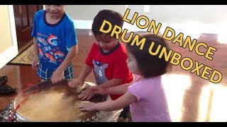 LION DANCE DRUM UNBOXING  Tyler Lion Dance Drum birthday present [upl. by Aleyam]