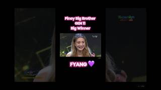 FYANG  Pinoy Big Brother Gen 11 Big Winner 💜 PBBGen11BigNight Fyang pbbgen11 trending PBB [upl. by Lyndsay]