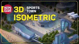 Sports Town  3D Isometric Game Sprites Demo [upl. by Adekahs]