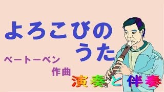 よろこびのうた「交響曲第9番」 リコーダー演奏と伴奏 An die Freude quotSinfonie Nr 9quot Recorder Performance and accompaniment [upl. by Boyt133]