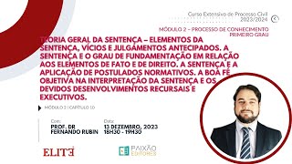 CURSO EXTENSIVO DE PROCESSO CIVIL  TEORIA GERAL DA SENTENÇA [upl. by Kcajyllib419]