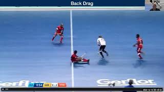 Indoorhockey zaalhockey  Skill backdrag [upl. by Liatnahs]