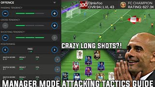 BEST CUSTOM MANAGER MODE ATTACK TACTICS GUIDE  HOW TO WIN EASILY TO REACH FIFA CHMAPION  FC MOBILE [upl. by Shields808]