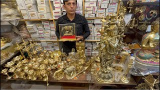 Chickpet Bangalore wholesale Brass Pooja items amp decoration itemsSingle piece courier available [upl. by Jamil]