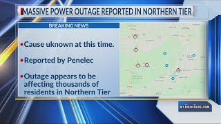 Large power outage reported by Penelec across the Northern Tier [upl. by Lynnette]