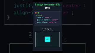 Center a div by different approaches in css dev css3 html5 [upl. by Winsor]