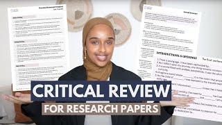 How To Write A Critical Essay  Critique A Research Paper Template [upl. by Evannia]