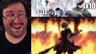 Gors quotNieR Automata Ver11a Animequot 1x10 Episode 10 overZealous REACTION [upl. by Annaxor]