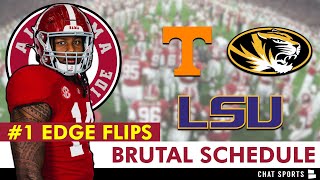 Alabama Football Recruiting 1 EDGE FLIPS  SEC Schedule About To HEAT Up  Alabama Football News [upl. by Carvey]