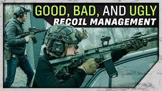 Comparing 3 Rifle Recoil Management Methods  Ft Lucas Botkin [upl. by Yrehc396]