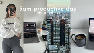 5am EXTREMELY PRODUCTIVE day in my life at law school uni vlog [upl. by Hadrian887]