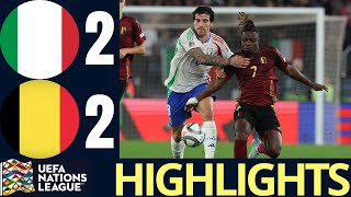 Lorenzo Pellegrini RED CARD  Italy vs Belgium 22 Extended Highlights  UEFA Nations League 2024 [upl. by Sletten]