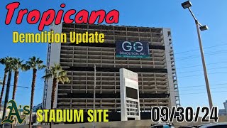 Tropicana Las Vegas Demolition Update 09 30 2024 [upl. by Smail]