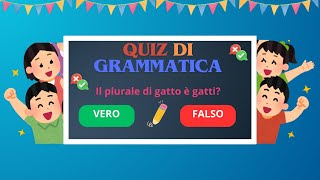 Quiz di Grammatica apprendimento quiz italiano [upl. by Cheria]