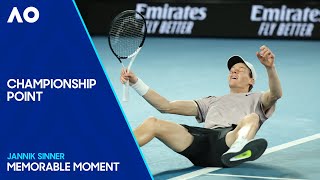 Championship Point  Jannik Sinner Wins First Grand Slam Title After Epic  Australian Open 2024 [upl. by Kulda319]