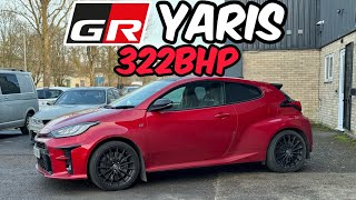 Remapped 322BHP Toyota GR Yaris dyno power runs [upl. by Hashum]