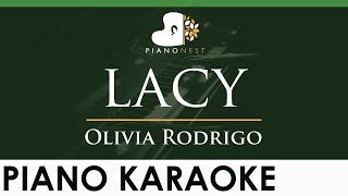 Olivia Rodrigo  lacy  LOWER Key Piano Karaoke Instrumental [upl. by Eirol402]