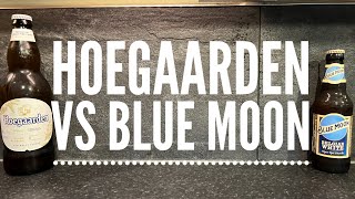 Blue Moon Belgian White Vs Hoegaarden Witbier  Belgian Witbier Battle [upl. by Aseen]