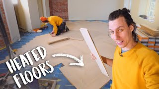 How to Install Electric Floor Heating and Hardwood Flooring [upl. by Nitsew]