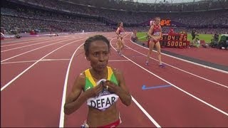 Meseret Defar Wins Womens 5000m Gold  London 2012 Olympics [upl. by Hesper]