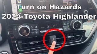 how to turn on hazard lights toyota highlander 2024 [upl. by Lorie]