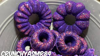 Purple Chalk Bundt Cakes  Oddly Satisfying  ASMR  Sleep Aid [upl. by Eidissac]