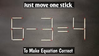 Mathstick puzzle game with answerImprove Your Brain Powermathspuzzle gamemindviralvideovideo [upl. by Katharina]