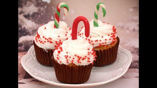 Festive Christmas Cupcakes with DairyFree Vegan Decorations [upl. by Doownelg790]