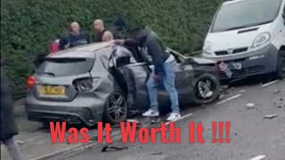 Fatal Car Crash Caught On UK CCTV Full Details In Description [upl. by Yxel]