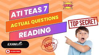 ATI TEAS 7 READING PRACTICE QUESTIONS  HOW TO PASS ATI TEAS 7  ATI TEAS 7 REVIEW [upl. by Kathy759]