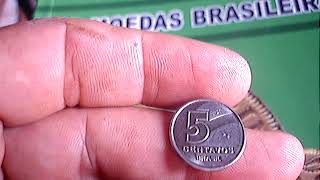 MOEDA RARA DE 5 CENTAVOS 1990 VALE 300 REAIS PORQUE  VEJA ESTE VIDEO [upl. by Attenaej]