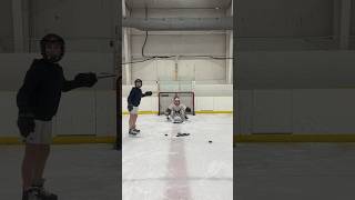 Tiny Goalie 😂 hockey icehockey hockeygoalie nhl [upl. by Ahteral]