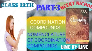 Nomenclature of coordination compoundsclass 12th chemistryCoordination compounds [upl. by Penny]