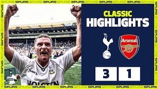 Gazzas FAMOUS Wembley free kick  CLASSIC HIGHLIGHTS  Spurs 31 Arsenal [upl. by Phillips]