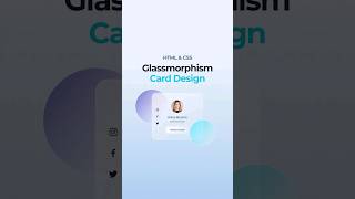 Responsive Glassmorphism Card HTML amp CSS [upl. by Fanny]