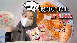 NINA BUAT RAMEN ROLL  🌯 ADIK NINA KEPEDASAN [upl. by Cida618]